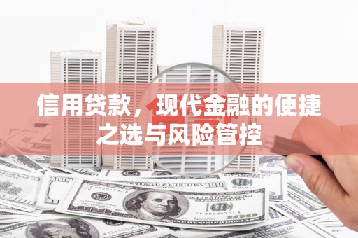 固阳信用贷款，现代金融的便捷之选与风险管控