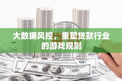 固阳大数据风控，重塑贷款行业的游戏规则