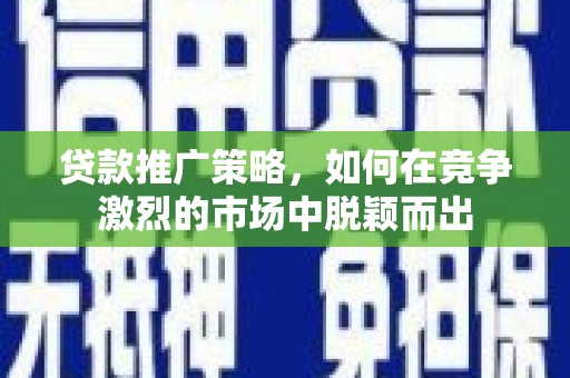 固阳贷款推广策略，如何在竞争激烈的市场中脱颖而出