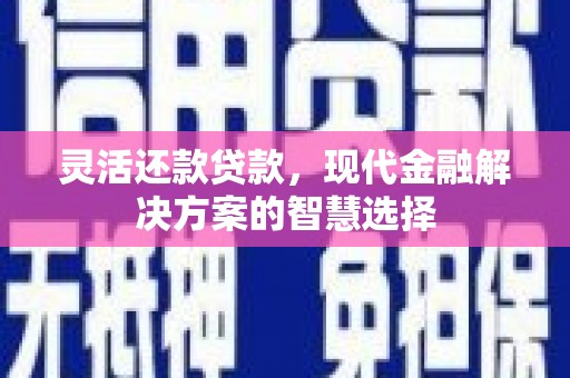 固阳灵活还款贷款，现代金融解决方案的智慧选择