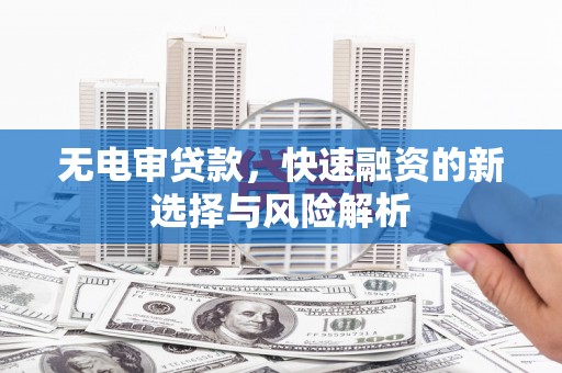 固阳无电审贷款，快速融资的新选择与风险解析