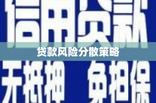 固阳贷款风险分散策略