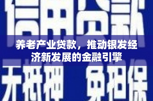 固阳养老产业贷款，推动银发经济新发展的金融引擎
