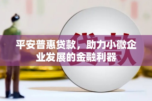 固阳平安普惠贷款，助力小微企业发展的金融利器