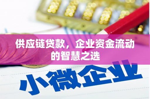 固阳供应链贷款，企业资金流动的智慧之选