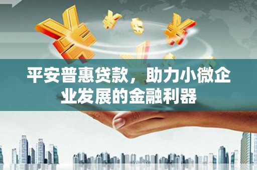 固阳平安普惠贷款，助力小微企业发展的金融利器