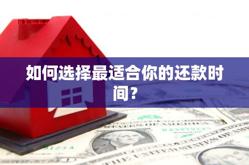 固阳如何选择最适合你的还款时间？