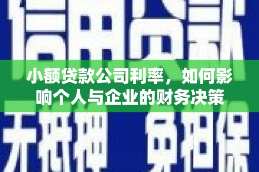 固阳小额贷款公司利率，如何影响个人与企业的财务决策