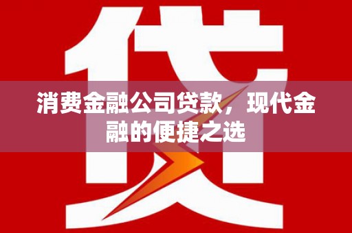 固阳消费金融公司贷款，现代金融的便捷之选