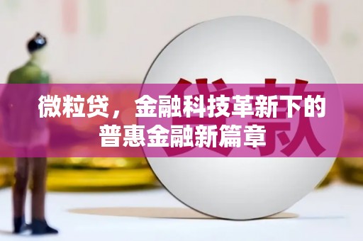 固阳微粒贷，金融科技革新下的普惠金融新篇章