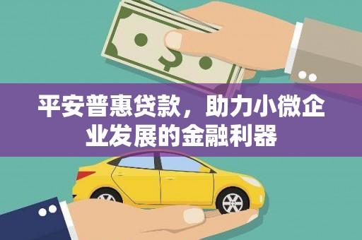 固阳平安普惠贷款，助力小微企业发展的金融利器