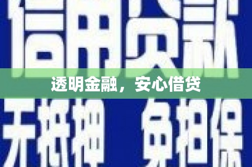 固阳透明金融，安心借贷