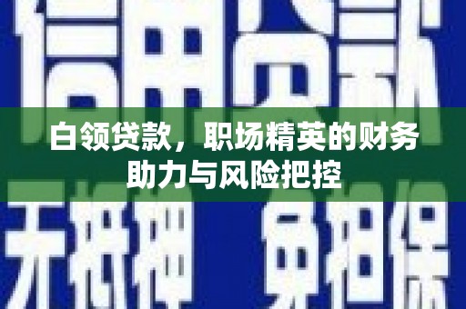 固阳白领贷款,职场精英的财务助力与风险把控 固阳白领贷款,职场精英的财务助力与风险把控
